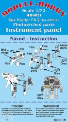 Sea Harrier FA.2 Photoetched parts instrument panel for Airfix - 1/72