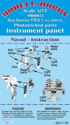 Sea Harrier FRS-1 Photoetched parts instrument panel for Airfix - 1/72