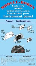  Supermarine Spitfire Mk.IIa Photoetched parts instrument panel for Airfix - 1/72