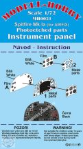   Supermarine Spitfire Mk.I/Mk.Ia Photoetched parts instrument panel for Airfix - 1/72