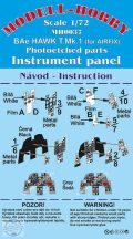   BAE Hawk T.1 Photoetched parts instrument panel for Airfix - 1/72