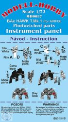 BAE Hawk T.1 Photoetched parts instrument panel for Airfix - 1/72