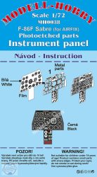 North American F-86F Sabre Photoetched parts instrument panel for Airfix - 1/72