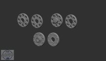 Propellers hubs - 1/48 - 12 db