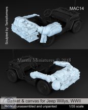 Basket & canvas for Jeep Willys - 1/35 - Tamiya elsősorban