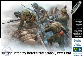 1/35 British Infantry before the Attack WWI (5 fig)