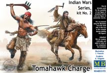 1/35 Tomahawk Charge, Indian Wars (2 fig.+ horse)