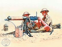 1/35 Vickers Machine Gun team (5 fig.+weapon set)
