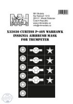   Curtiss P-40N Warhawk Insignia Airbrush mask for Trumpeter - 132