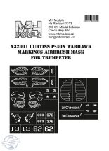   Curtiss P-40N Warhawk Markings Airbrush mask for Trumpeter - 1/32