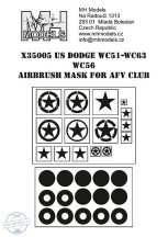 US Dodge WC51-WC63-WC56 airbrush mask for AFV Club - 1/35