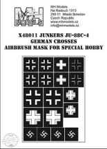 JUNKERS JU 88C-4 GERMAN CROSSES AIRBRUSH MASK - 1/48