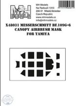   Messerschmitt Bf 109G-6 canopy airbrush mask for Tamiya - 1/48