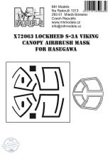 Lockheed S-3A Viking canopy airbrush mask - 1/72 - Hasegawa