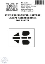 Douglas F4D-1 Skyray canopy airbrush mask - 1/72 - Tamiya