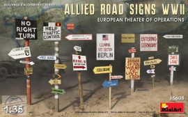 ALLIED ROAD SIGNS WWII. EUROPEAN THEATRE OF OPERATIONS - 1/35
