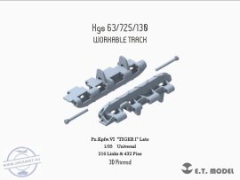 WWII German TIGER I Late Workable Track(3D Printed) - 1/35 - Általános (Lánctalp)