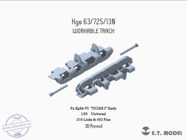 WWII German TIGER I Early Workable Track(3D Printed) - 1/35 - Általános (Lánctalp)