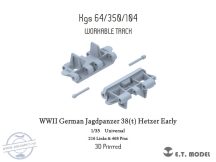   WWII German Jagdpanzer 38(t) Hetzer Early Workable Track(3D Printed) - 1/35 - Általános (Lánctalp)