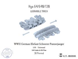 WWII German Elefant Schwerer Panzerjaeger  Workable Track(3D Printed) - 1/35 - Általános (Lánctalp)