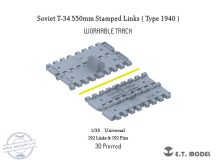   Soviet T-34 550mm Stamped Links（Type 1940）Workable Track (3D Printed) - 1/35 - Általános (Lánctalp)