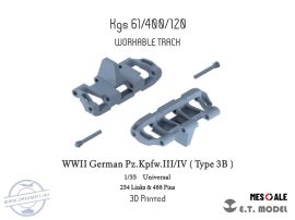 WWII German Pz.Kpfw.III/IV（Type 3B）Workable Track(3D Printed) - 1/35 - Általános