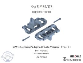 WWII German Pz.Kpfw.IV Late Version（Type 7）Workable Track - 1/35 - Univerzális (Lánctalp)