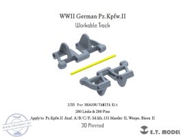 WWII German Pz.Kpfw.II Workable Track(3D Printed) - 1/35 - Tamiya/Dragon (Lánctalp)