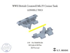 WWII British Cromwell Mk.IV Cruiser Tank Workable Track(3D Printed) - 1/35 - Tamiya (Lánctalp)