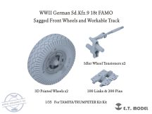   WWII German Sd.Kfz.9 18t FAMO Sagged front wheels and Workable Track - 1/35 - Tamiya