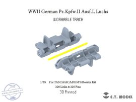 WWII German Pz.Kpfw.II Ausf.L Luchs Workable Track(3D Printed) - 1/35 - Tasca, Academy, Border (Lánctalp)