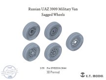   Russian UAZ 3909 Military Van Sagged wheels - 1/35 - Zvezda (5 db kerék)