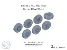   Russian URAL-4320 Truck Weighted Road Wheels(3D Printed) - 1/35 - Trumpeter