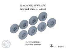   Russian BTR-80/80A APC Sagged wheels(Wide) - 1/35 - Trumpeter