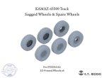   KAMAZ-43509 Truck Sagged wheels & Spare Wheels - 1/35 - Zvezda (Kerék)