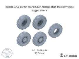 Russian GAZ-233014 STS "TIGER" Armored High-Mobility Vehicle Sagged Wheels - 1/35 - Meng