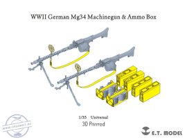 WWII German Mg34 Machinegun & Ammo Box(3D Printed) - 1/35 - 2 db.