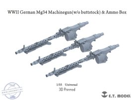 WWII German Mg34 Machinegun(w/o buttstock)(3D Printed) - 1/35 - 3 db