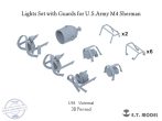   Lights Set with Guards for U.S.Army M4 Sherman - 1/35 - Átlátszó foncsorokkal