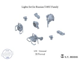 Lights Set for Russian T-80U Family - 1/35 - Átlátszó foncsorokkal