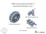   WWII German Sd.kfz.251/Sd.kfz.11 Track links & Sprockets（Late）- 1/35 - Univerzális (Lánctalp)