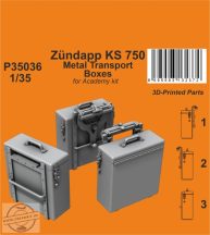 Zündapp KS 750 Metal Transport Boxes - 1/35 - Academy