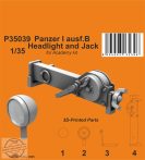   Panzer I ausf.B Headlight and Jack - 1/35 - Academy elsősorban