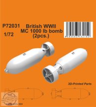 British WWII MC 1000lb bomb Mk.I (2pcs.) - 1/72