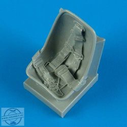 Bf 109E seat with safety belts - 1/32