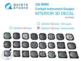 1/32 US WWII Cockpit instr.gauges w/o bezels 1/32 US WWII Cockpit instr.gauges w/o bezels