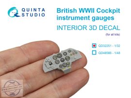 1/32 British WWII Cockpit instrument gauges 3D-Pr. 1/32 British WWII Cockpit instrument gauges 3D-Pr.