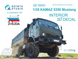 KAMAZ 5350 Mustang 3D-Printed Interior - 1/35 - Zvezda KAMAZ 5350 Mustang 3D-Printed Interior - 1/35 - Zvezda