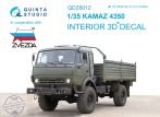 KAMAZ 4350 3D-Printed & colour Interior - 1/35 - Zvezda KAMAZ 4350 3D-Printed & colour Interior - 1/35 - Zvezda