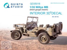 Willys MB 3D-Printed & coloured Interior on decal paper (for all kit) - 1/35
